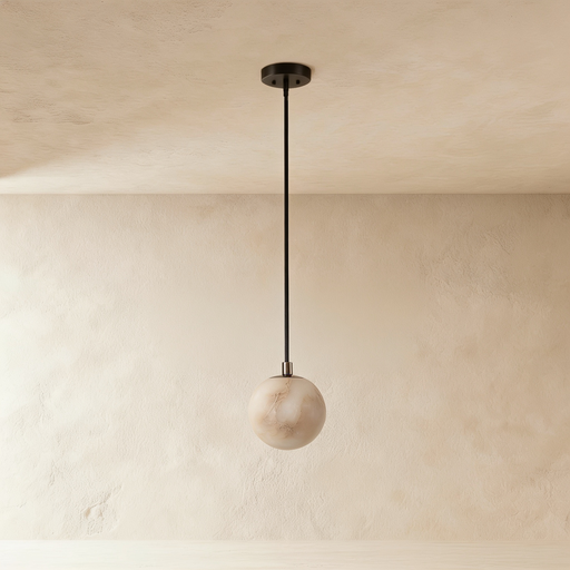 Natural with alabaster and aged bronze wall lamp STS