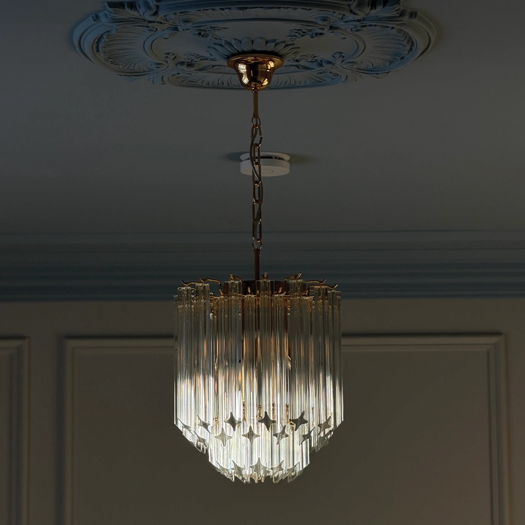 MURANO QUADRIEDRI GLASS CHANDELIER