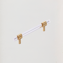 Modern Clear Acrylic Pull With Golden Rings *224