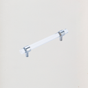 Modern Clear Acrylic Pull With Silver Rings *160