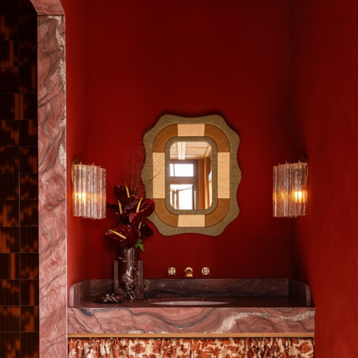 Murano blush glass sconce STS
