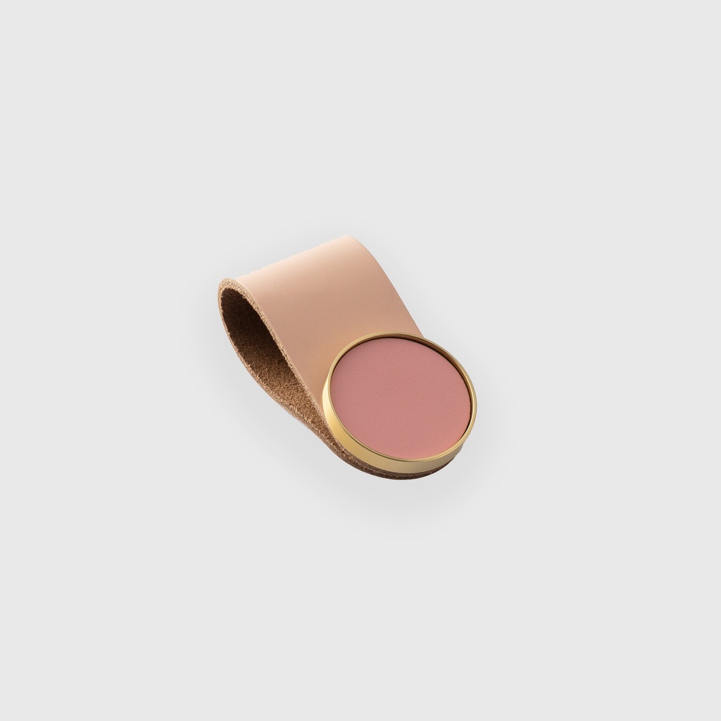 Pink Leather Round Strap Pull 