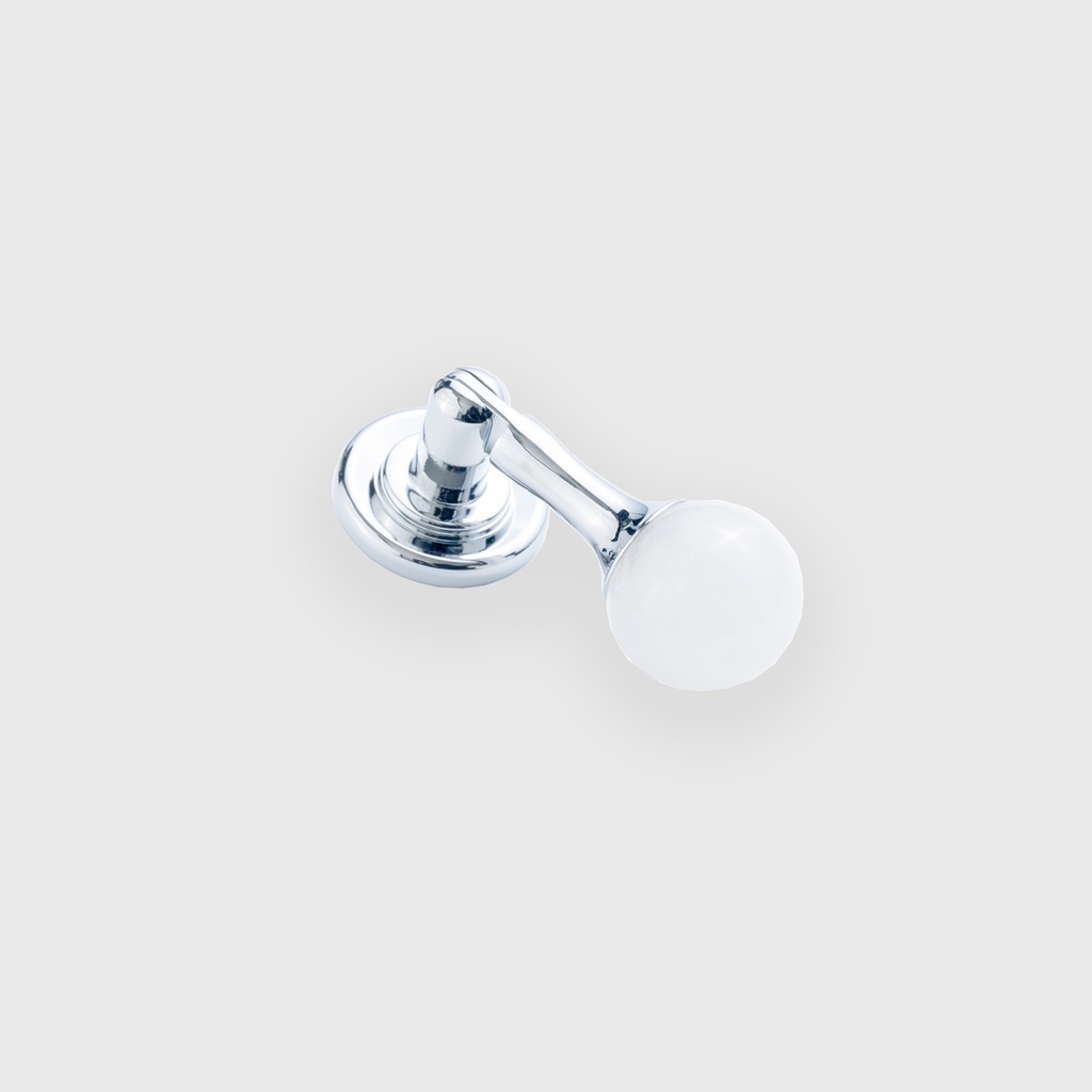 Crystal Ball  Silver Drop Pull 