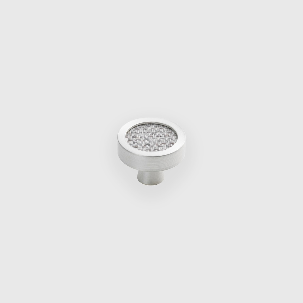 Silver Brushed Round Cabinet Knob 
