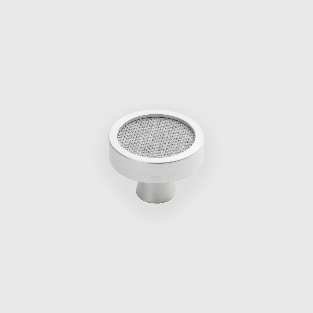 Silver Brushed Round Cabinet Knob 