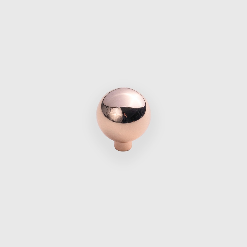 Rose Gold Ball Knob With Base 