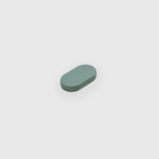Matt Green Solid Oval Pull