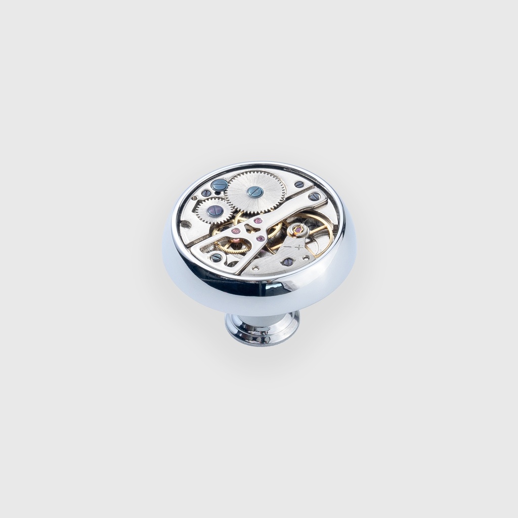Silver Watch Knob 