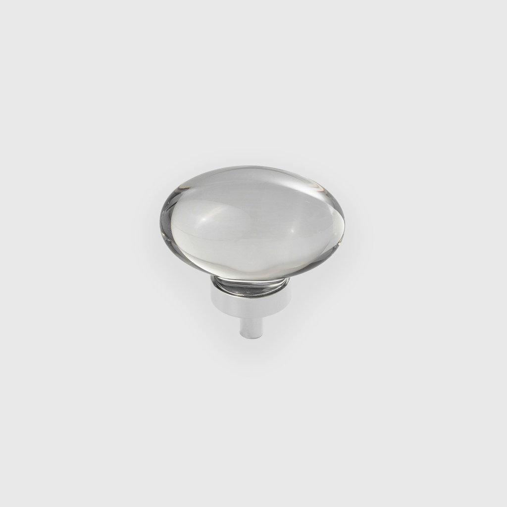Light Smoke Acrylic Oval Knob 