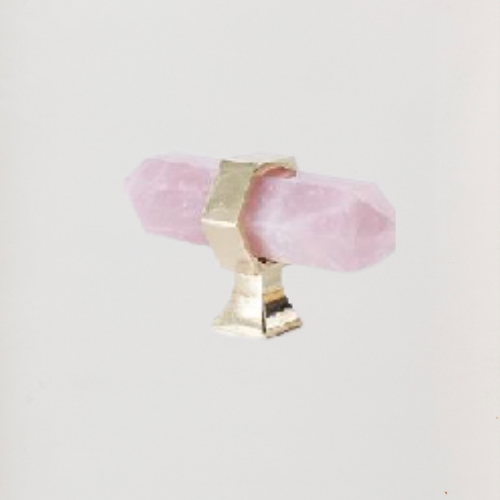 Pink marble pendant knob