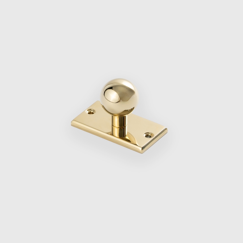 Polished Golden Backplat Knob 