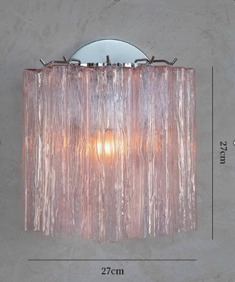 Murano blush glass sconce STS