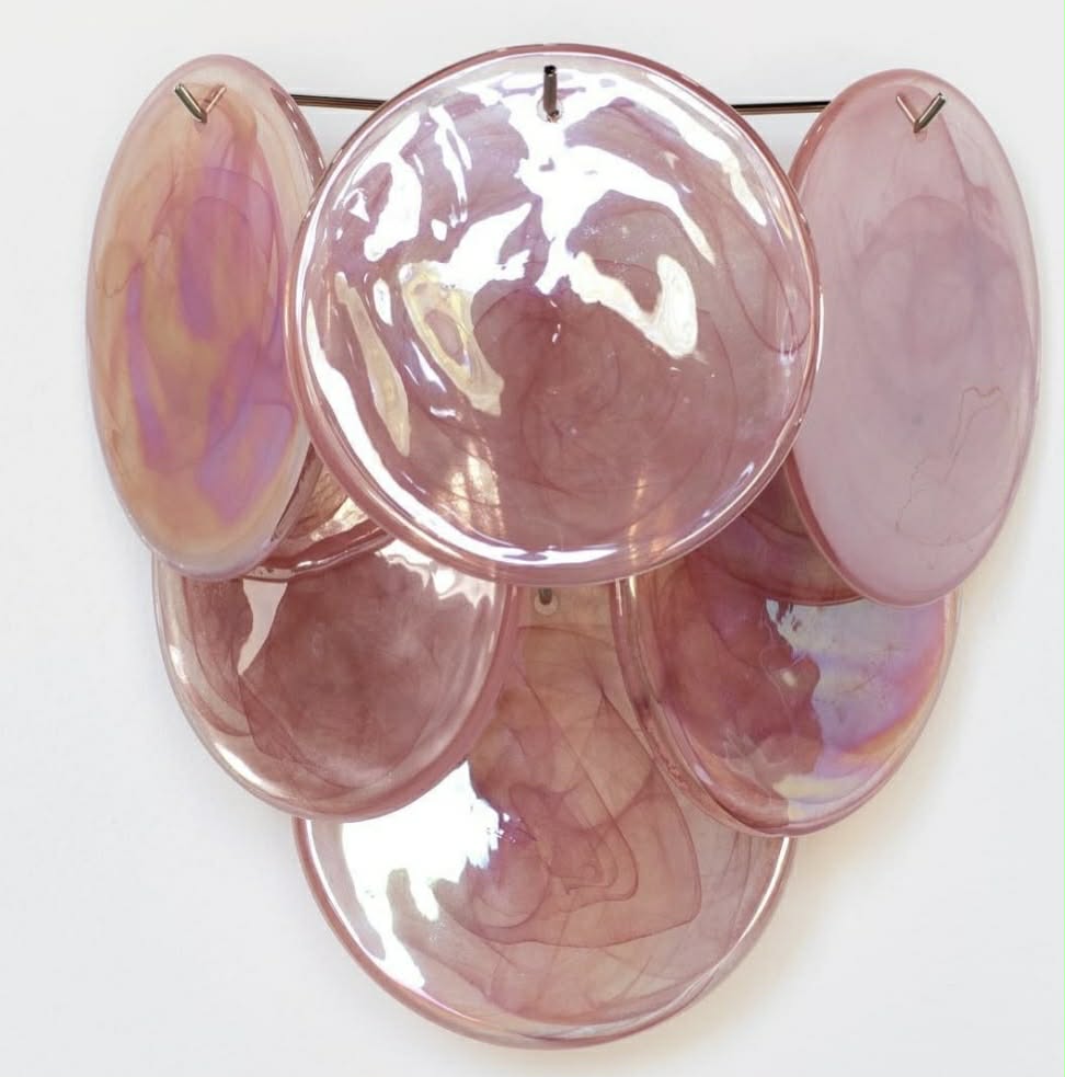 Murano rose crystal wall light STS