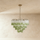 Murano verde mosiac chandelier STS