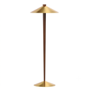 2 light burnished brass cone floor lamp STS