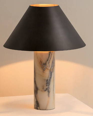 Viola calacatta marble cylinder table lamp STS