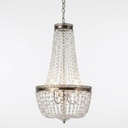 3 light antique brass crystal glass chandelier STS