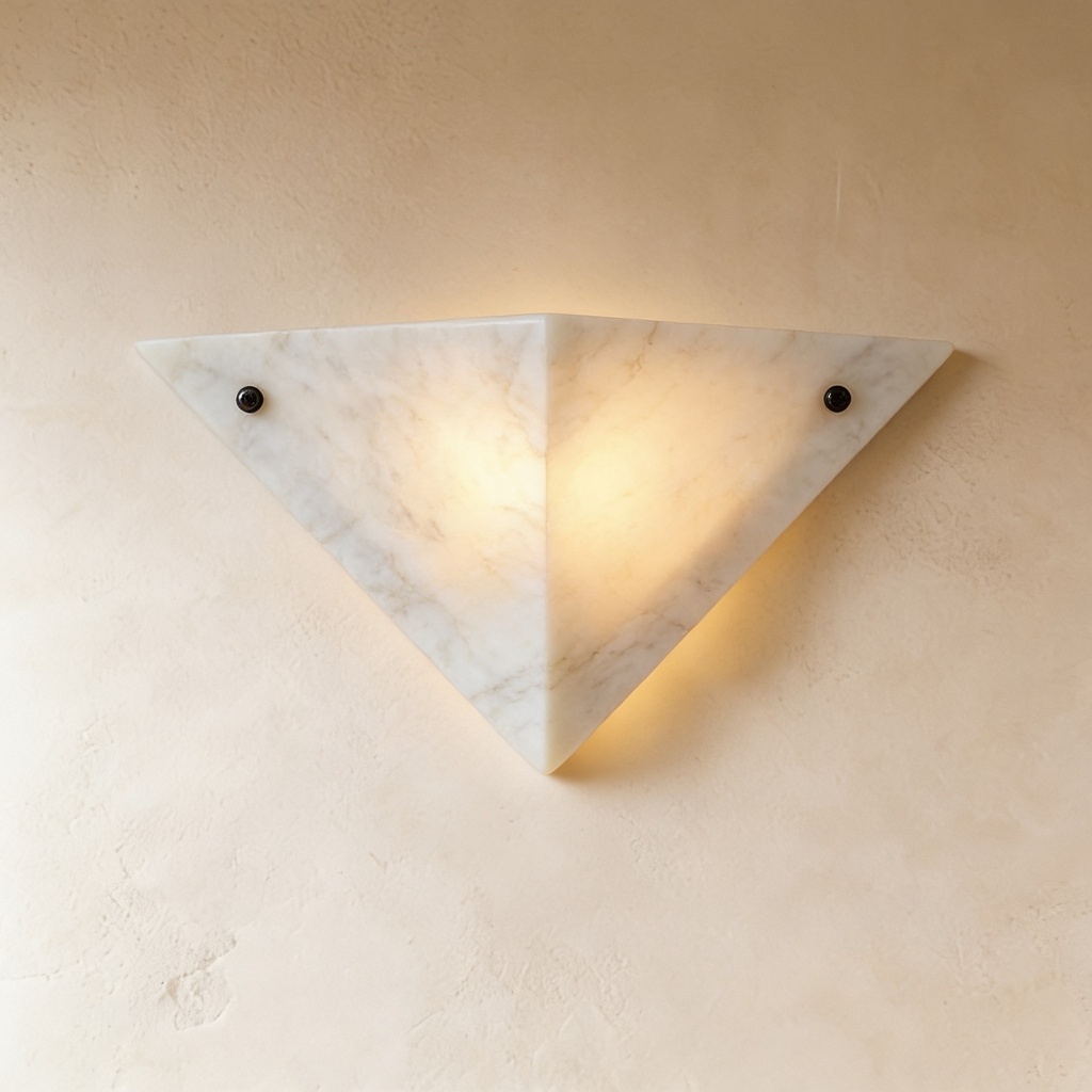 White alabaster wall sconce  STS