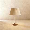 Adored with fine ribbed detailing around the stem table lamp with linen shade STS