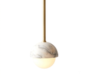 Polaris arabescato marble and gless globe pendant lamp STS