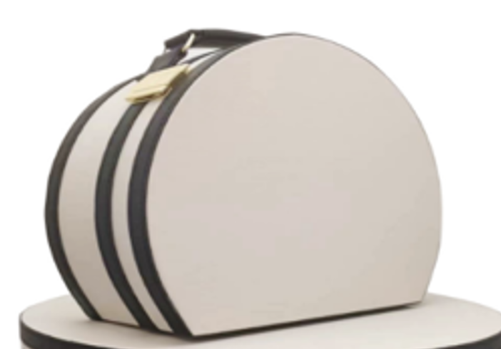 Black and white double-buckle suitcase STS