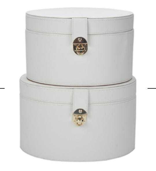 White cylinder storage box STS