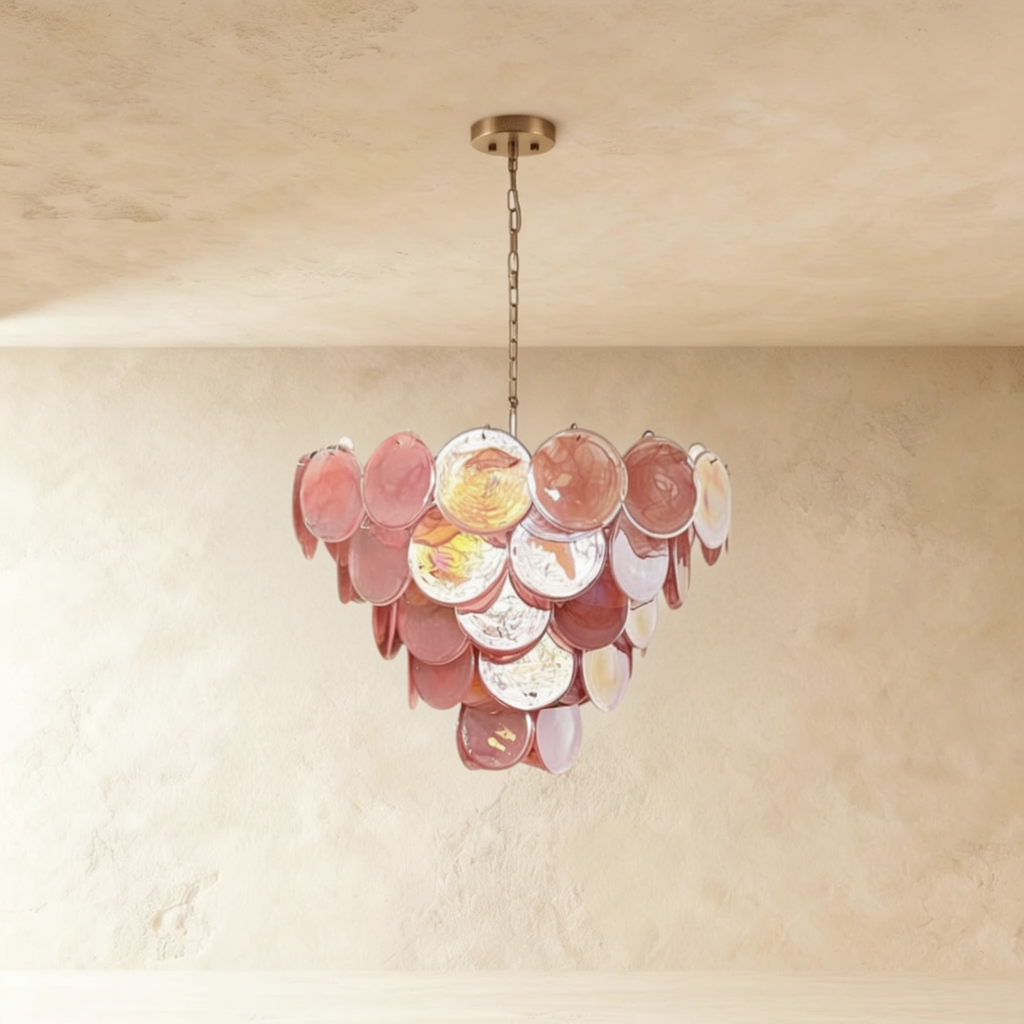 MURANO PINK PENDANT LAMP 80*58CM
