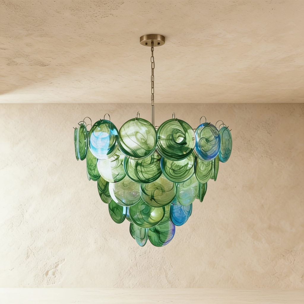 MURANO GREEN PENDANT CHANDELIER 80*58