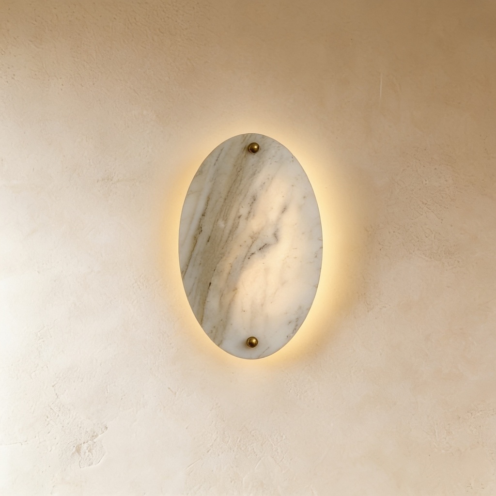Casalola Lights Oval Marble Wall Sconce