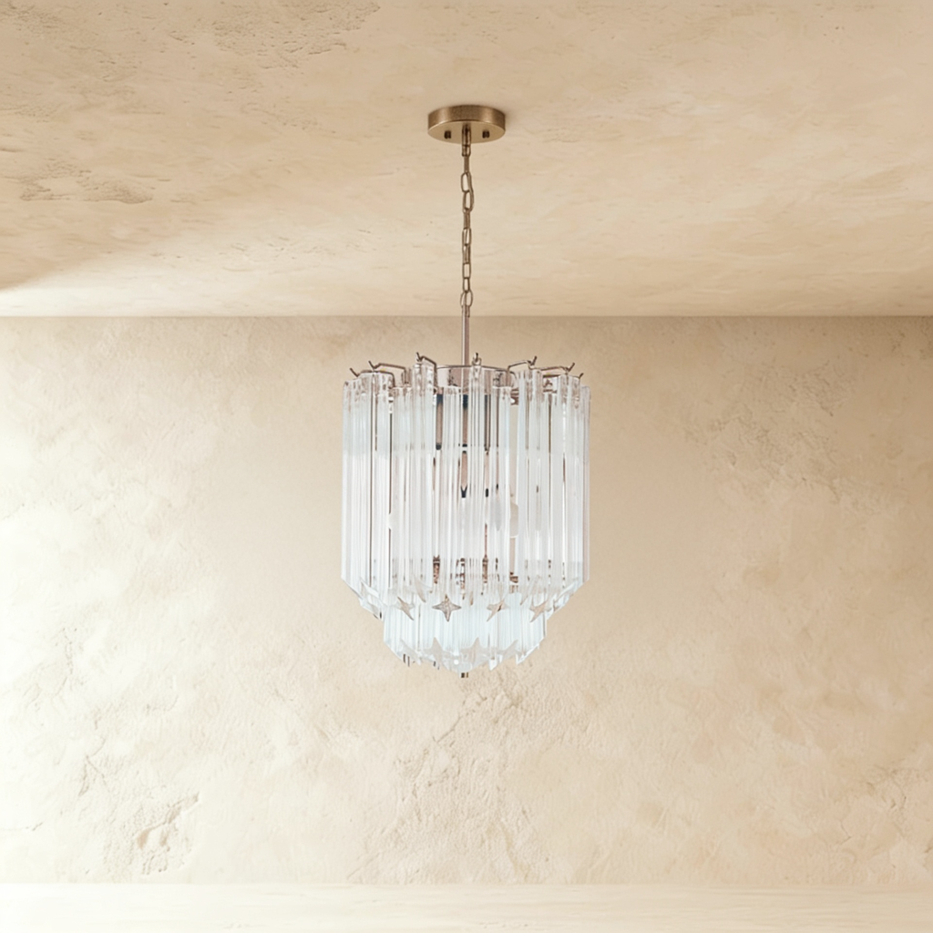 MURANO QUADRIEDRI GLASS CHANDELIER