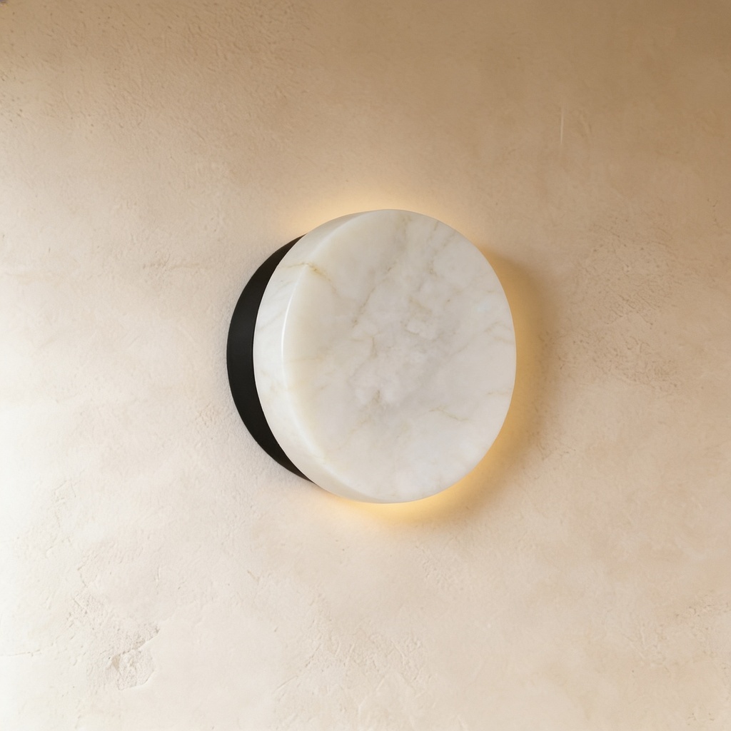 Modern alabaster marble wall light