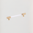 Transparent twisted rod with golden rings *160