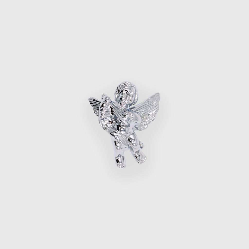 Shiny Silver Angel Left Knob 