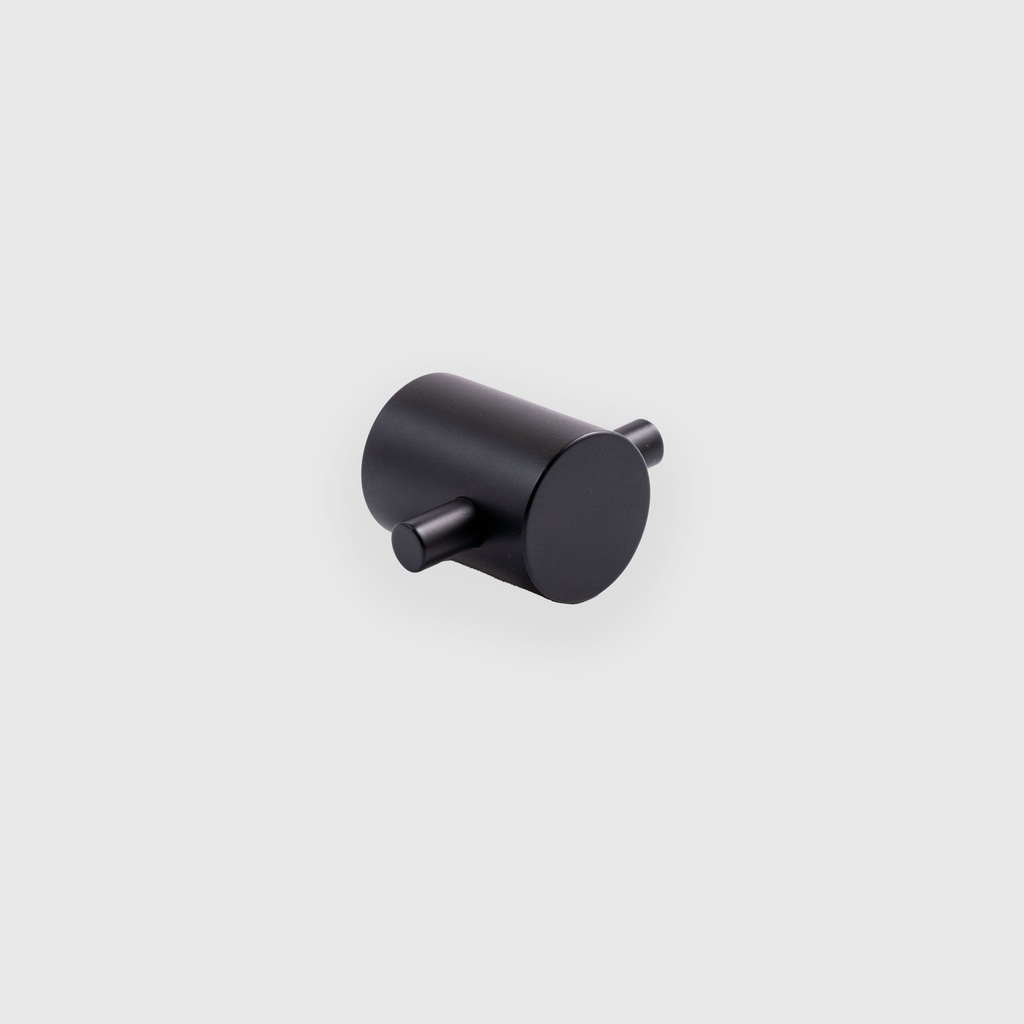 Line Matt Blcak Brass Knob 
