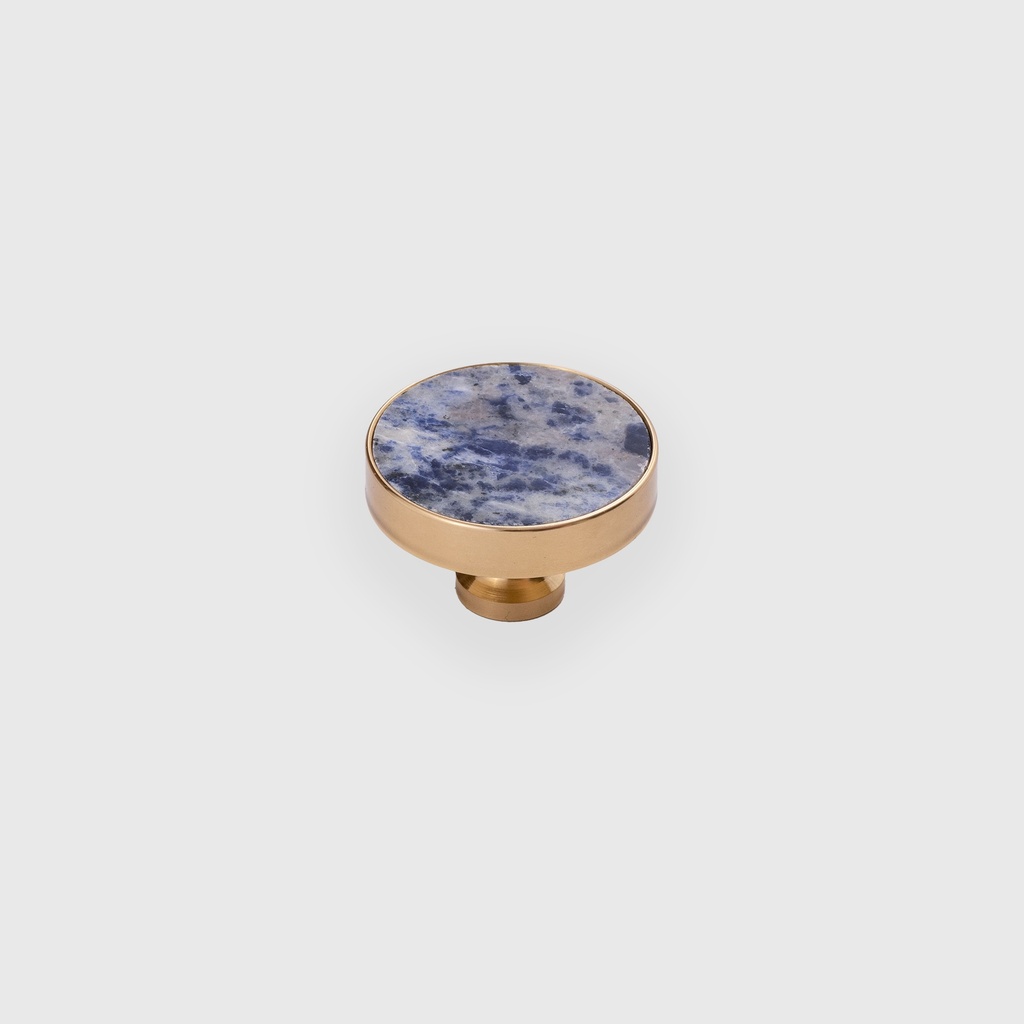 Blue Crystal Round Knob 