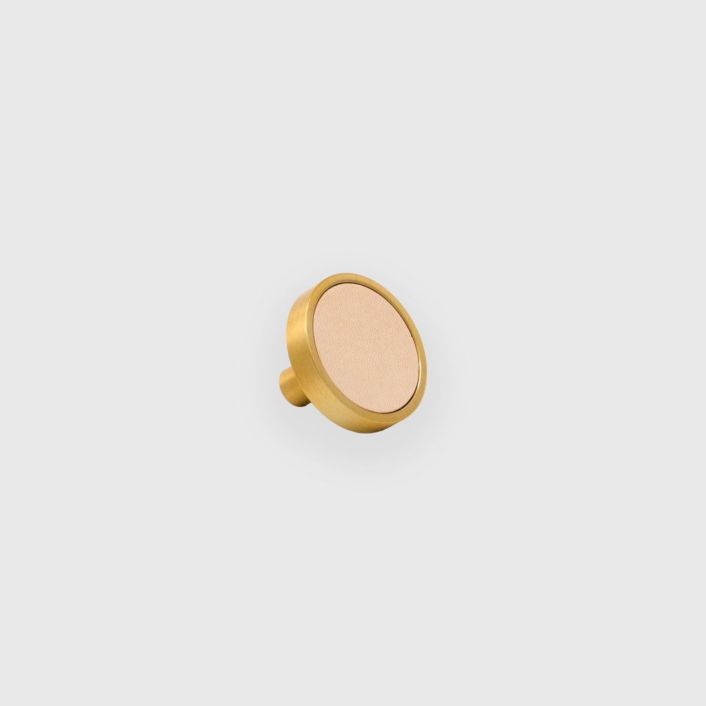 Golden Framed With Beige Leather Knob 