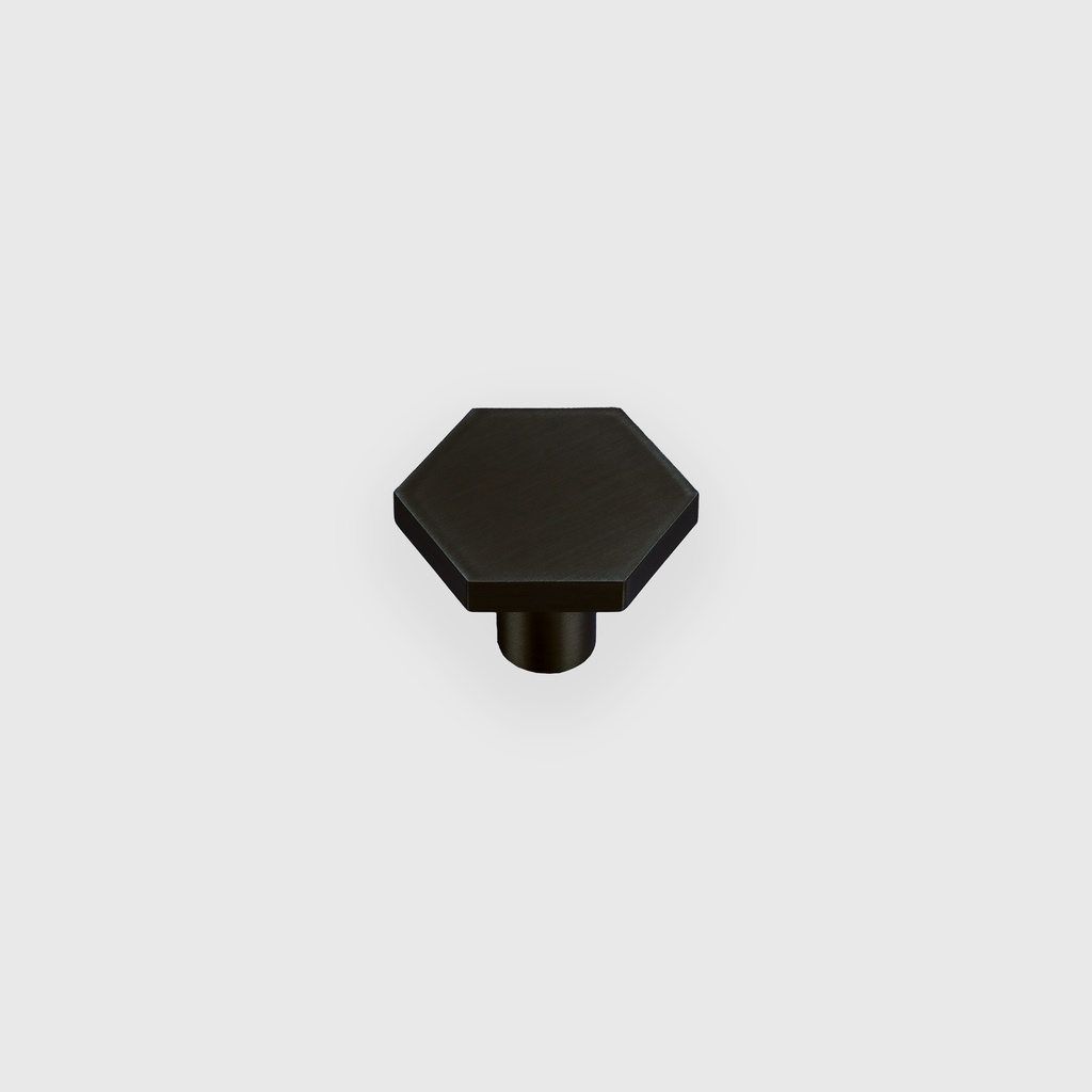 Matt Black Hexagon Knob 