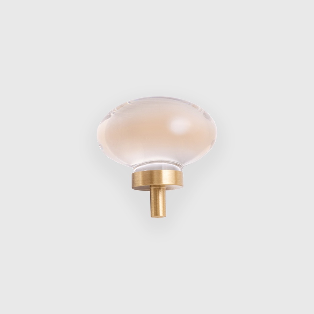 Goldish Acrylic Oval Knob 