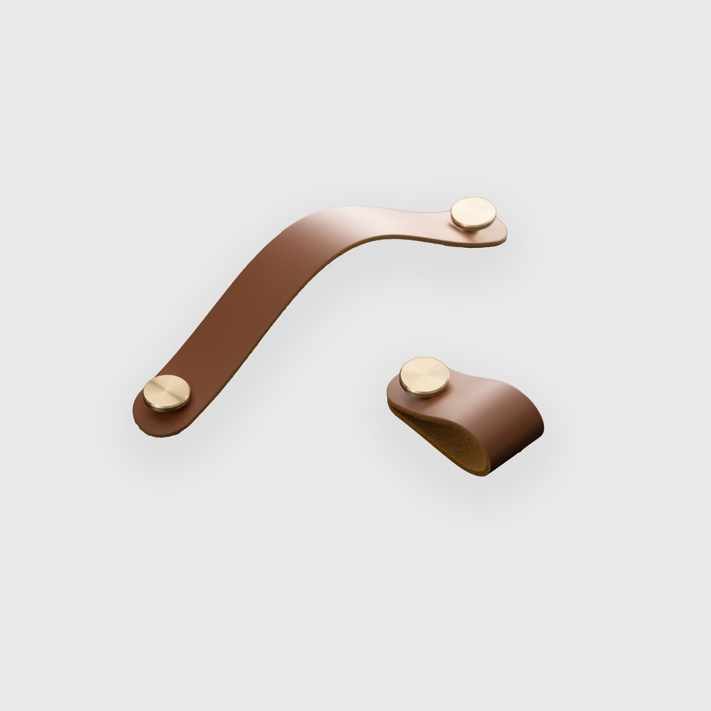 Dark Brown Leather  Strap Pull 