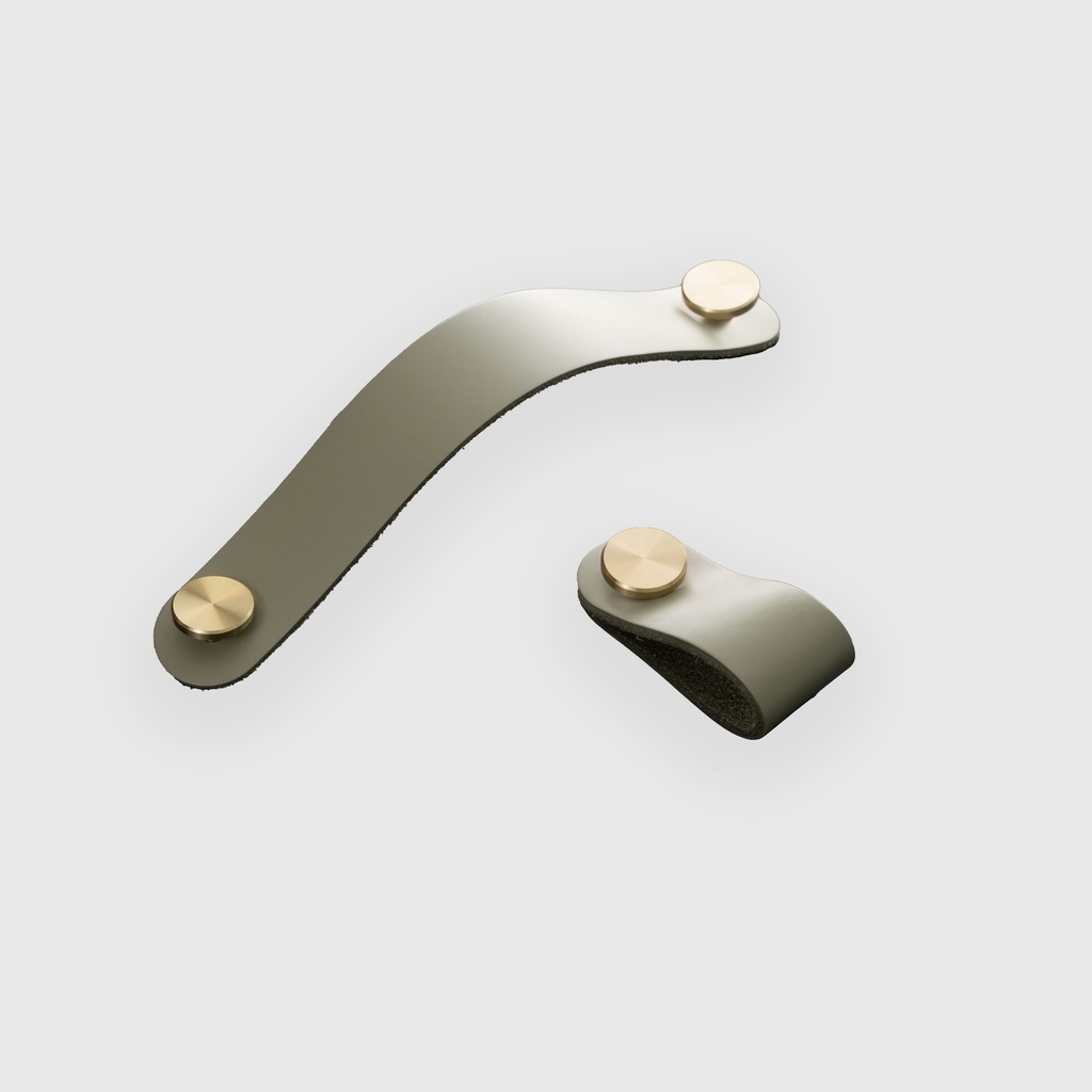 Green Leather P Strap Pull 