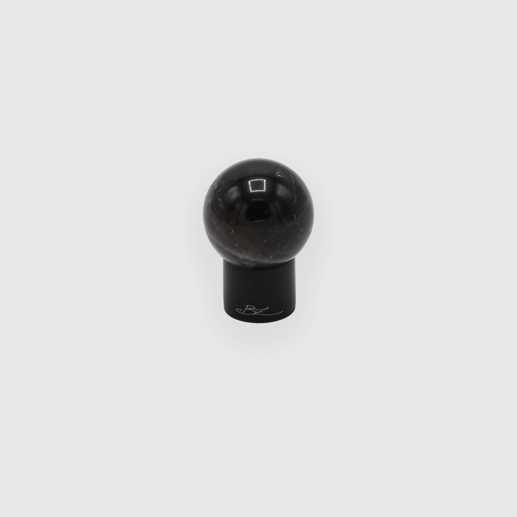 Shiny All Black Marble Ball Knob 