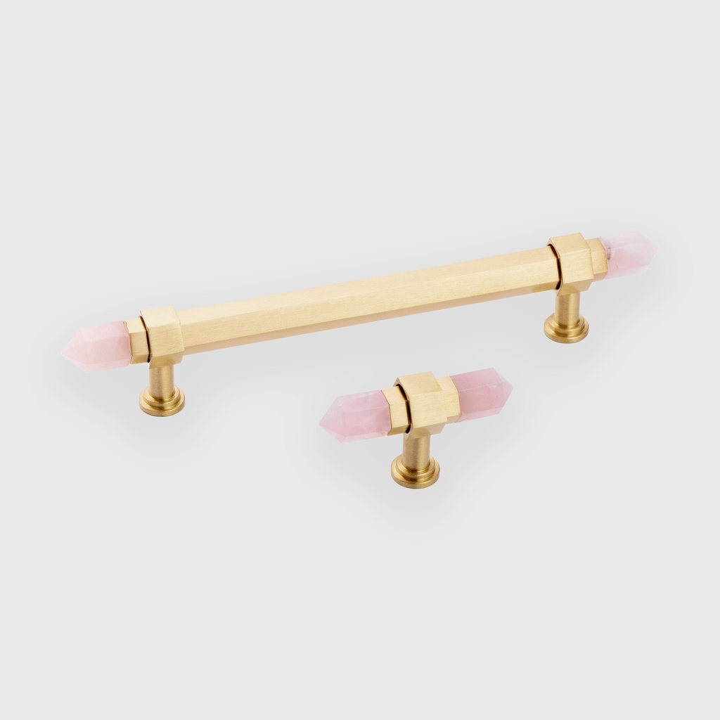 Pulls With Pink Marble Pendants Rod 