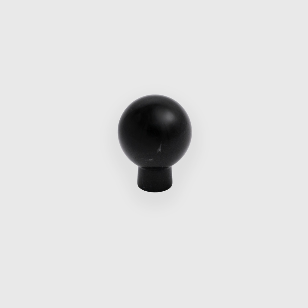 Matte Black Marble Ball Knob 