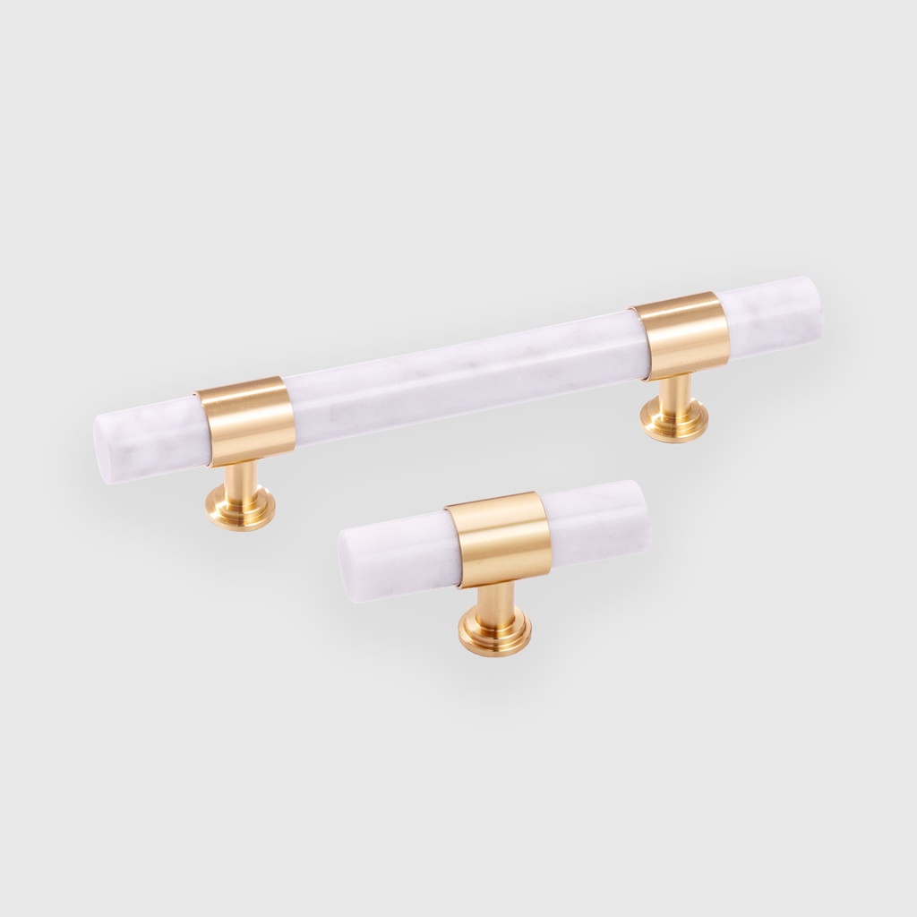 Stripped Marble Rod With Golden Rings Pull 