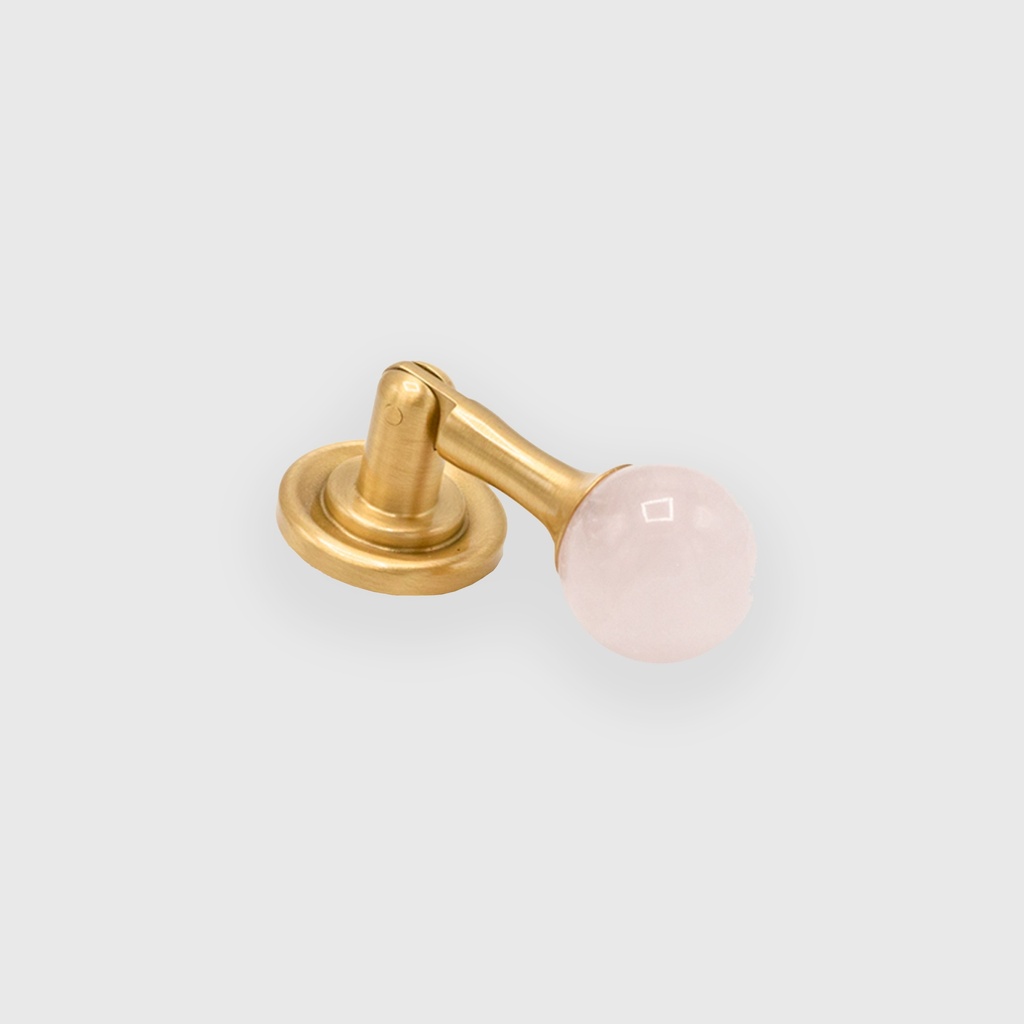 Pink Crystal Ball Golden Drop Pull 