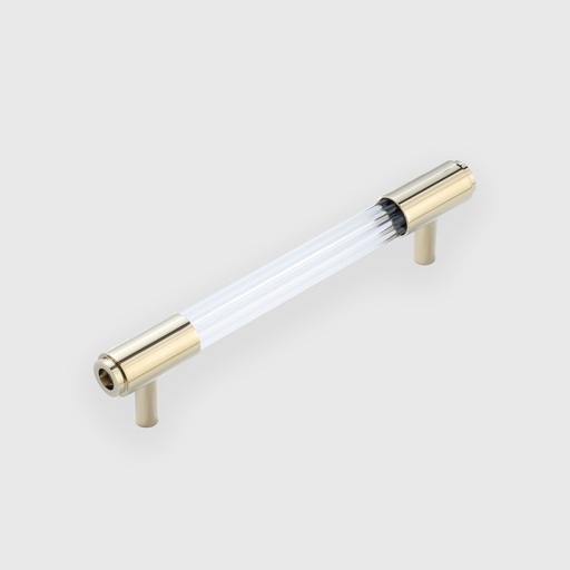 Long Acrylic Bar Pull With Golden End Rings 