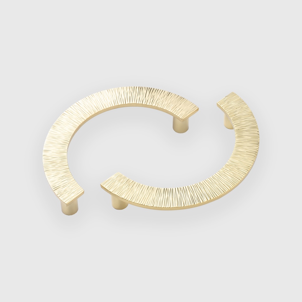 Narrow Brushed Golden Half Moon Pull 