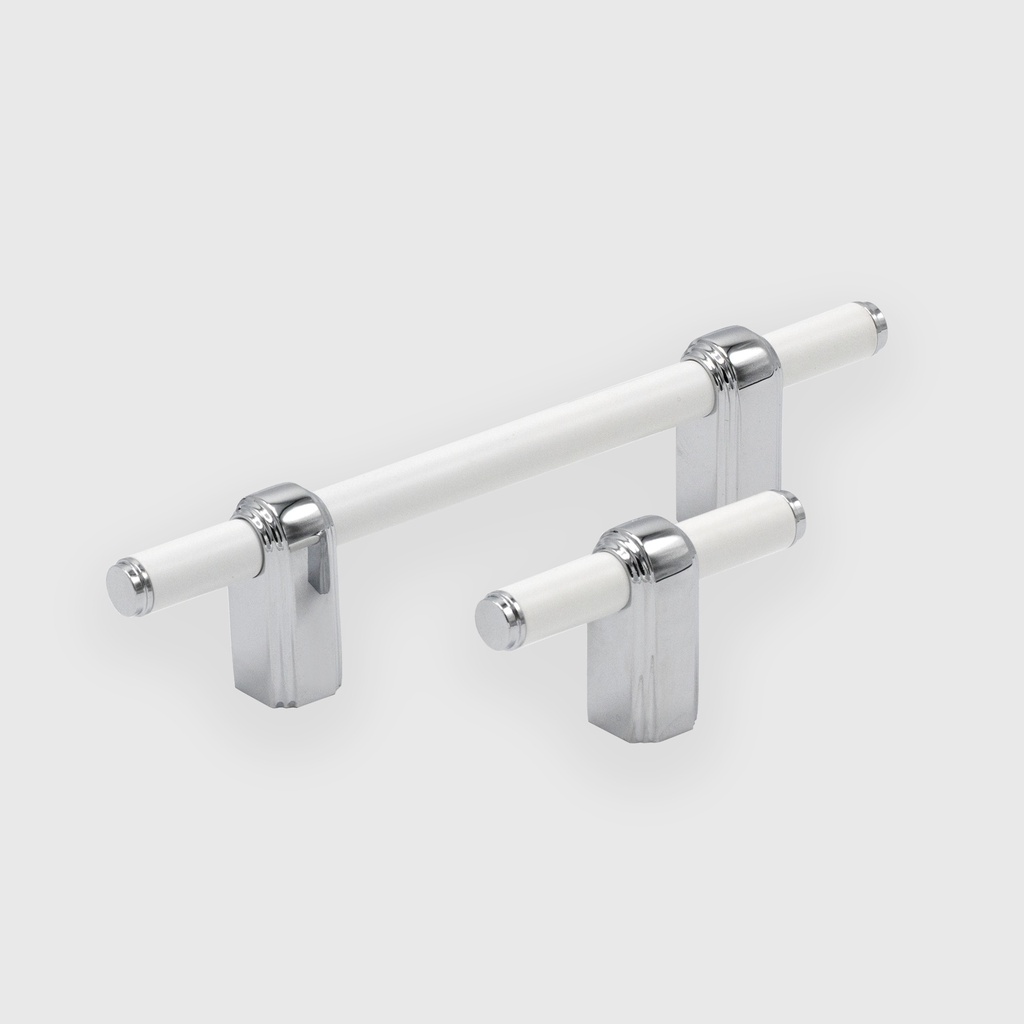 White Rod With Silver T-Handle 