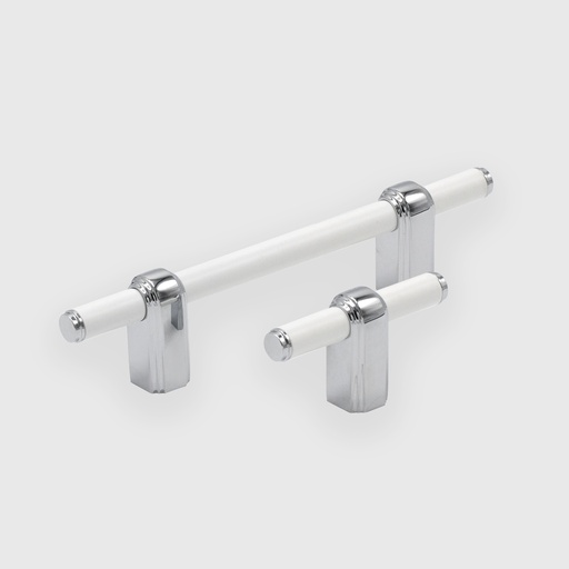 White Rod With Silver T-Handle 