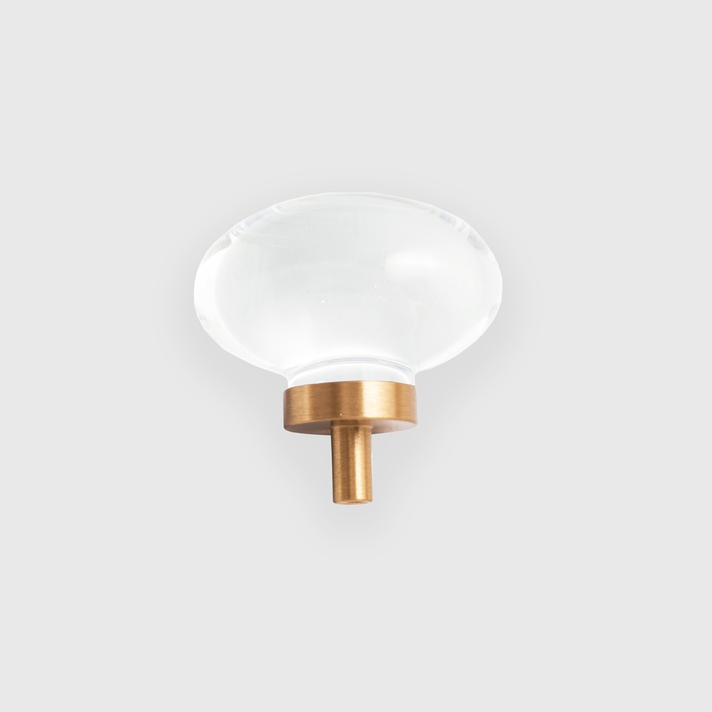 Clear Acrylic Oval Knob 